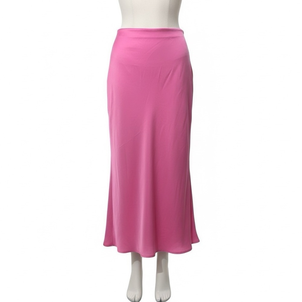 Lucy Paris | NWT Pink Bias Midi Skirt (size L) - Picture 3 of 12